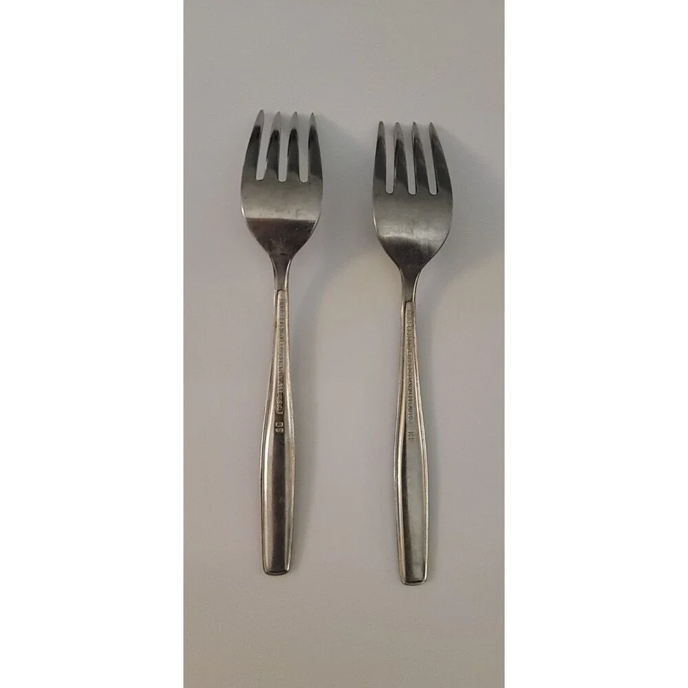Set of 2 Rogers Cutlery Co. Creation Stainless Steel Salad Forks 6 1/4